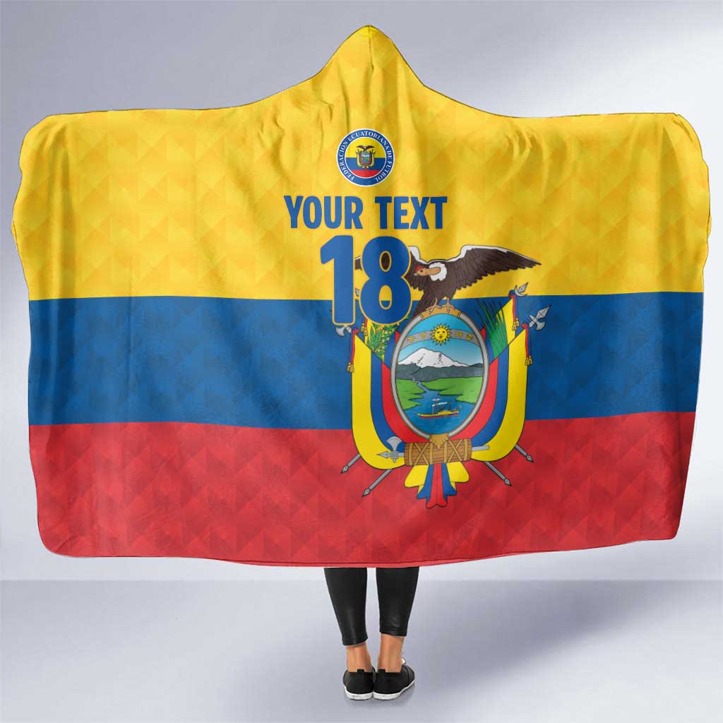 Ecuador Football Custom Hooded Blanket La Tricolor Pride - Wonder Print Shop