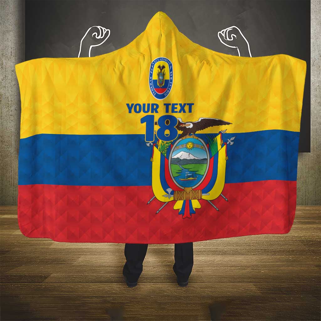 Ecuador Football Custom Hooded Blanket La Tricolor Pride - Wonder Print Shop