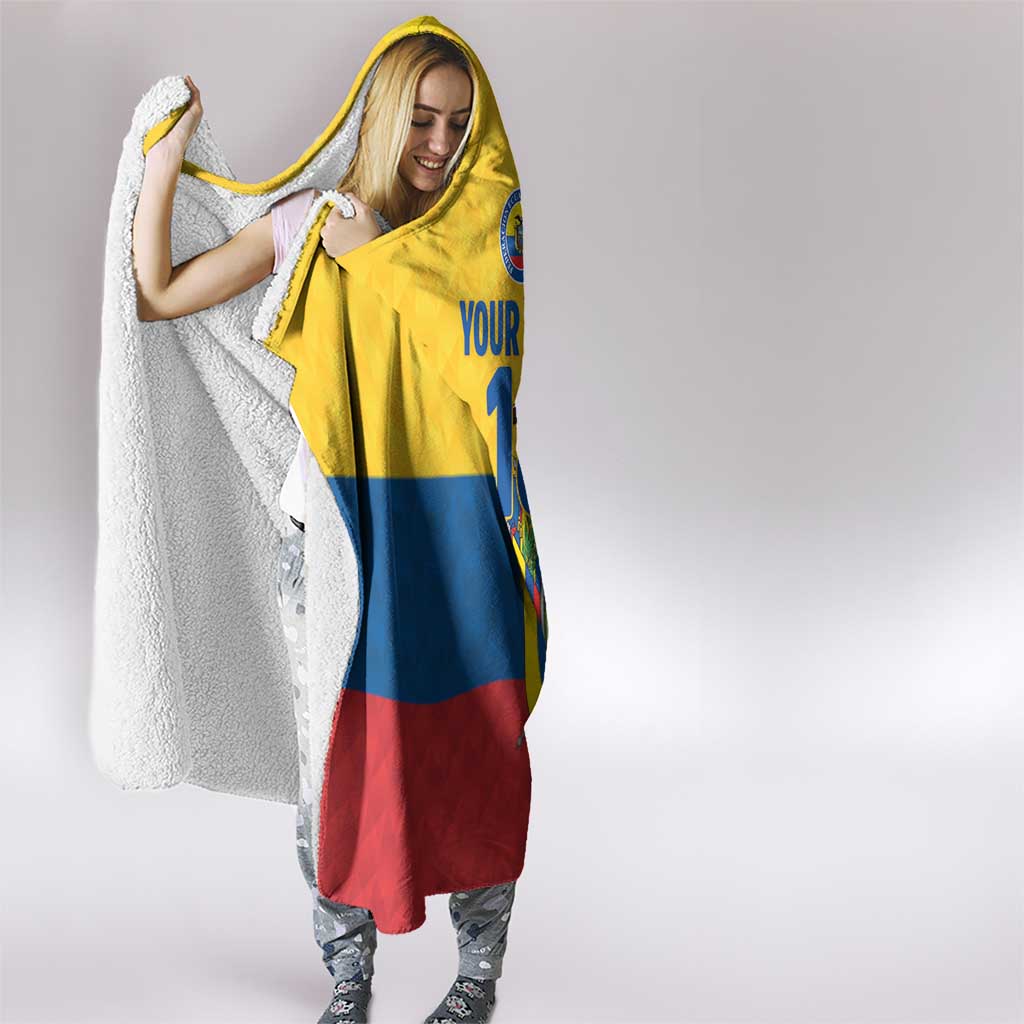 Ecuador Football Custom Hooded Blanket La Tricolor Pride - Wonder Print Shop