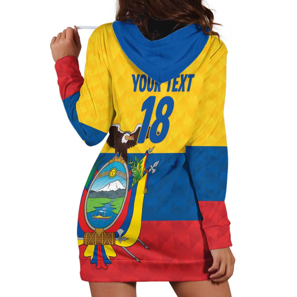 Ecuador Football Custom Hoodie Dress La Tricolor Pride - Wonder Print Shop
