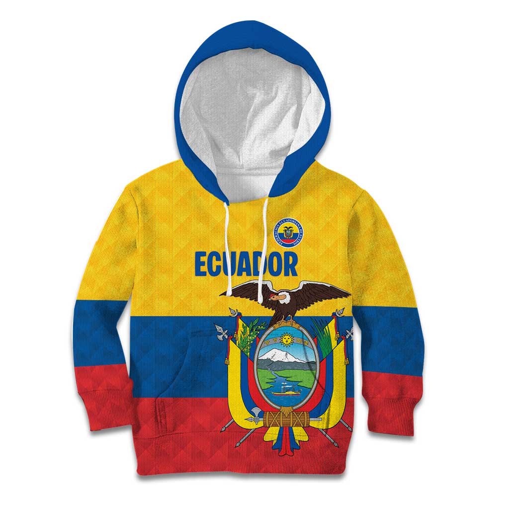 Ecuador Football Custom Kid Hoodie La Tricolor Pride - Wonder Print Shop