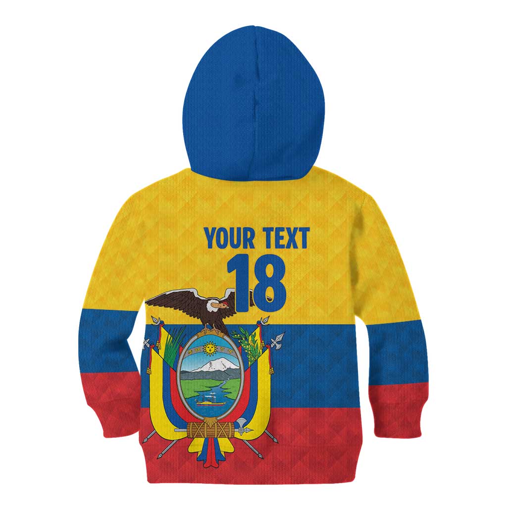 Ecuador Football Custom Kid Hoodie La Tricolor Pride - Wonder Print Shop