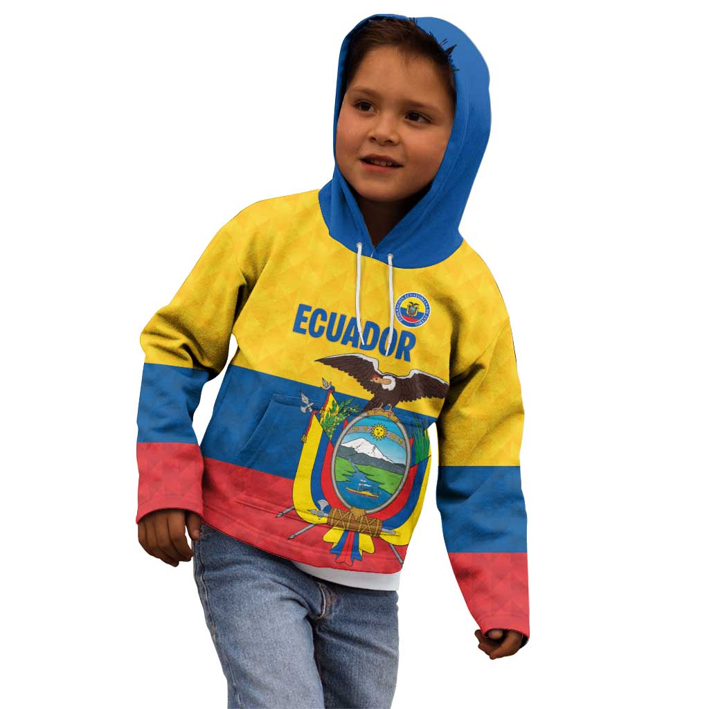 Ecuador Football Custom Kid Hoodie La Tricolor Pride - Wonder Print Shop