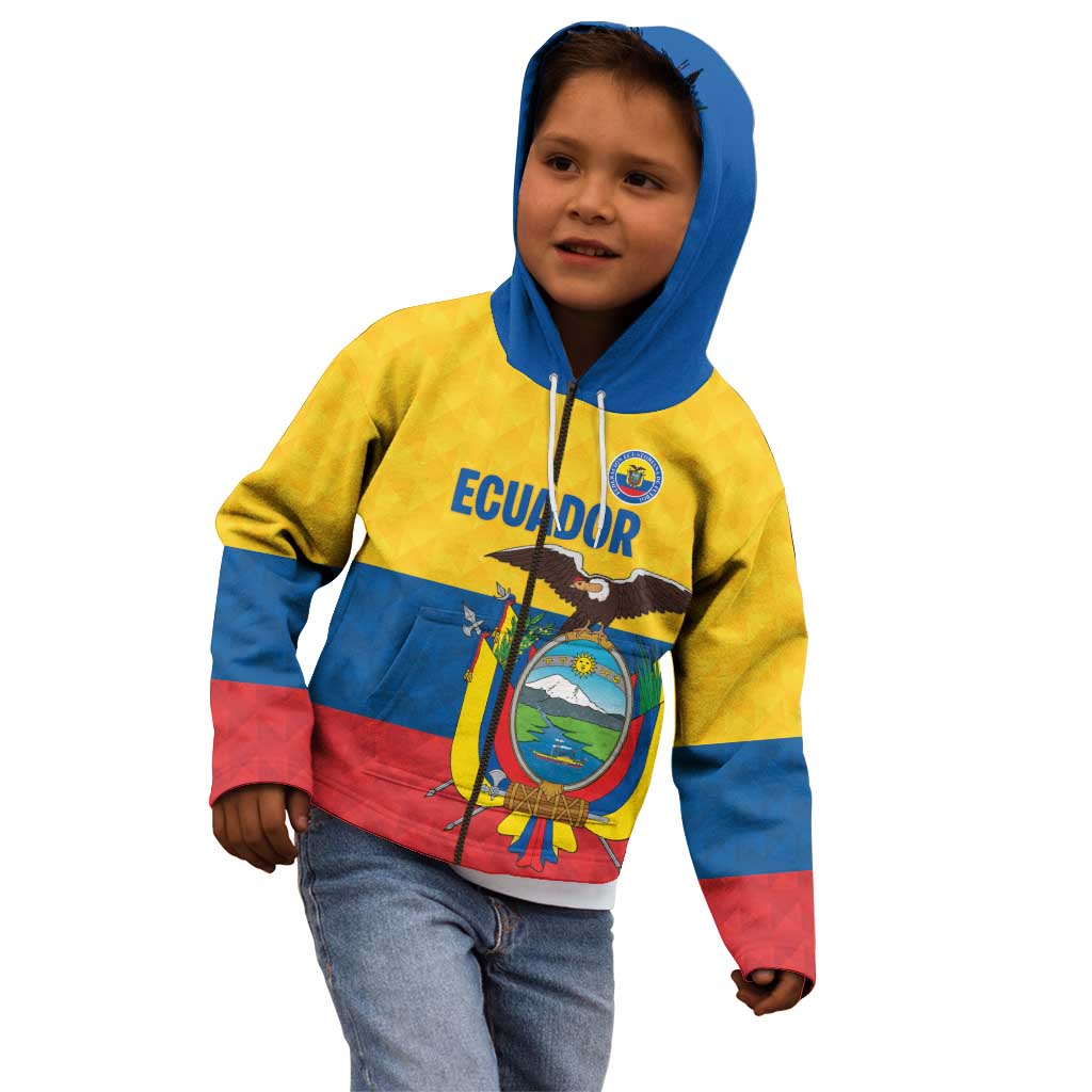 Ecuador Football Custom Kid Hoodie La Tricolor Pride - Wonder Print Shop