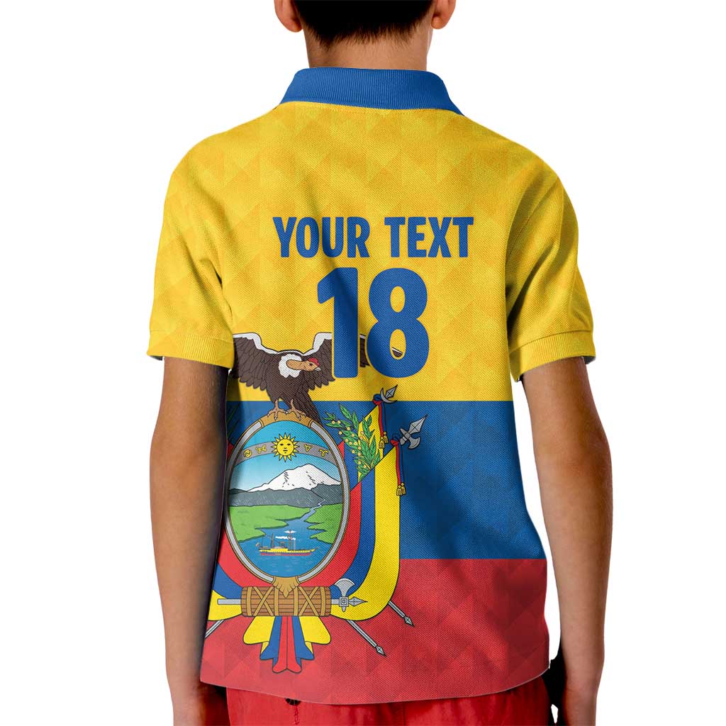 Ecuador Football Custom Kid Polo Shirt La Tricolor Pride - Wonder Print Shop