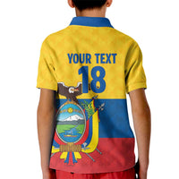 Ecuador Football Custom Kid Polo Shirt La Tricolor Pride - Wonder Print Shop