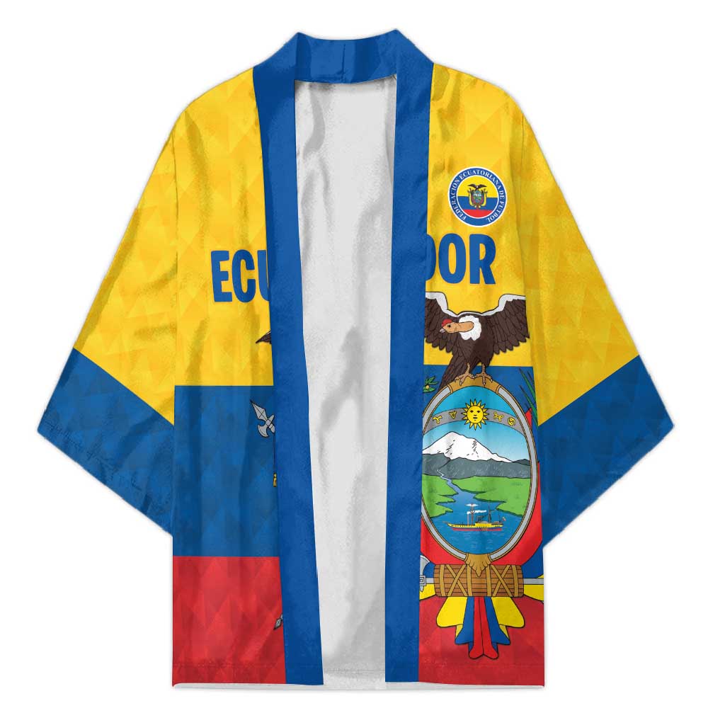 Ecuador Football Custom Kimono La Tricolor Pride - Wonder Print Shop