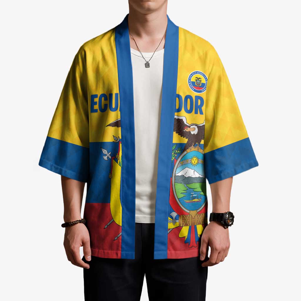 Ecuador Football Custom Kimono La Tricolor Pride - Wonder Print Shop