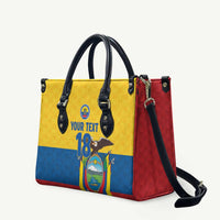 Ecuador Football Custom Leather Bag La Tricolor Pride - Wonder Print Shop