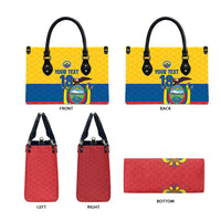 Ecuador Football Custom Leather Bag La Tricolor Pride - Wonder Print Shop