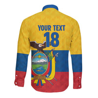Ecuador Football Custom Long Sleeve Button Shirt La Tricolor Pride - Wonder Print Shop