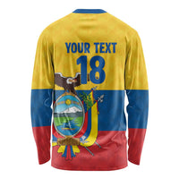 Ecuador Football Custom Long Sleeve Shirt La Tricolor Pride - Wonder Print Shop