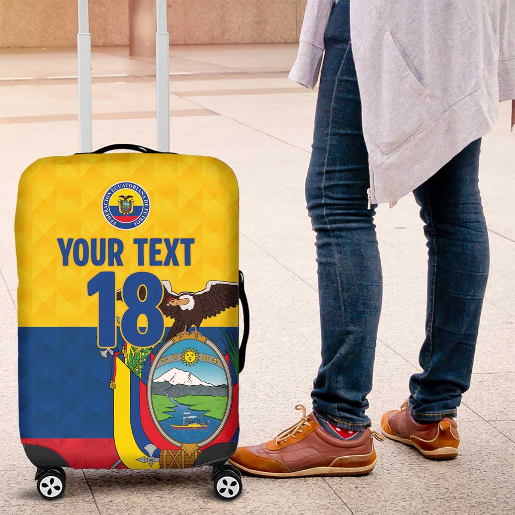 Ecuador Football Custom Luggage Cover La Tricolor Pride - Wonder Print Shop