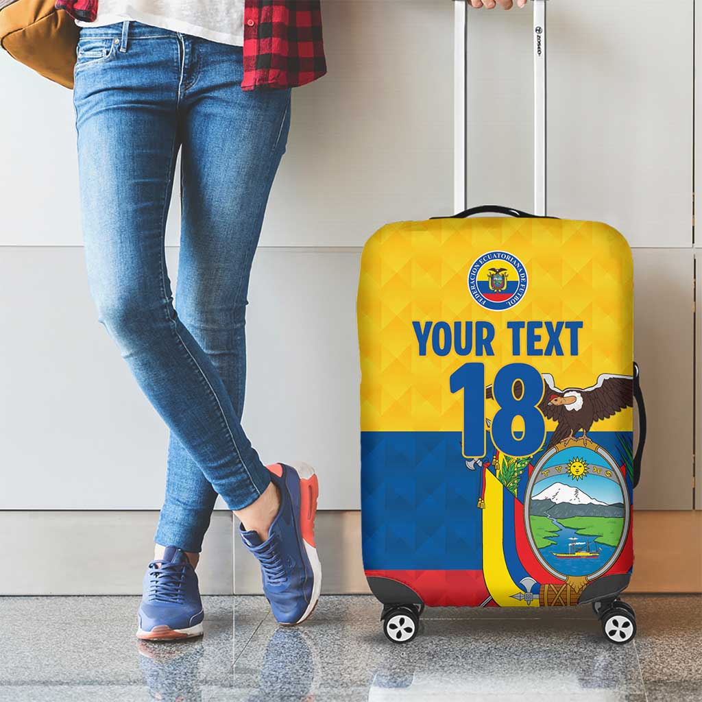 Ecuador Football Custom Luggage Cover La Tricolor Pride - Wonder Print Shop