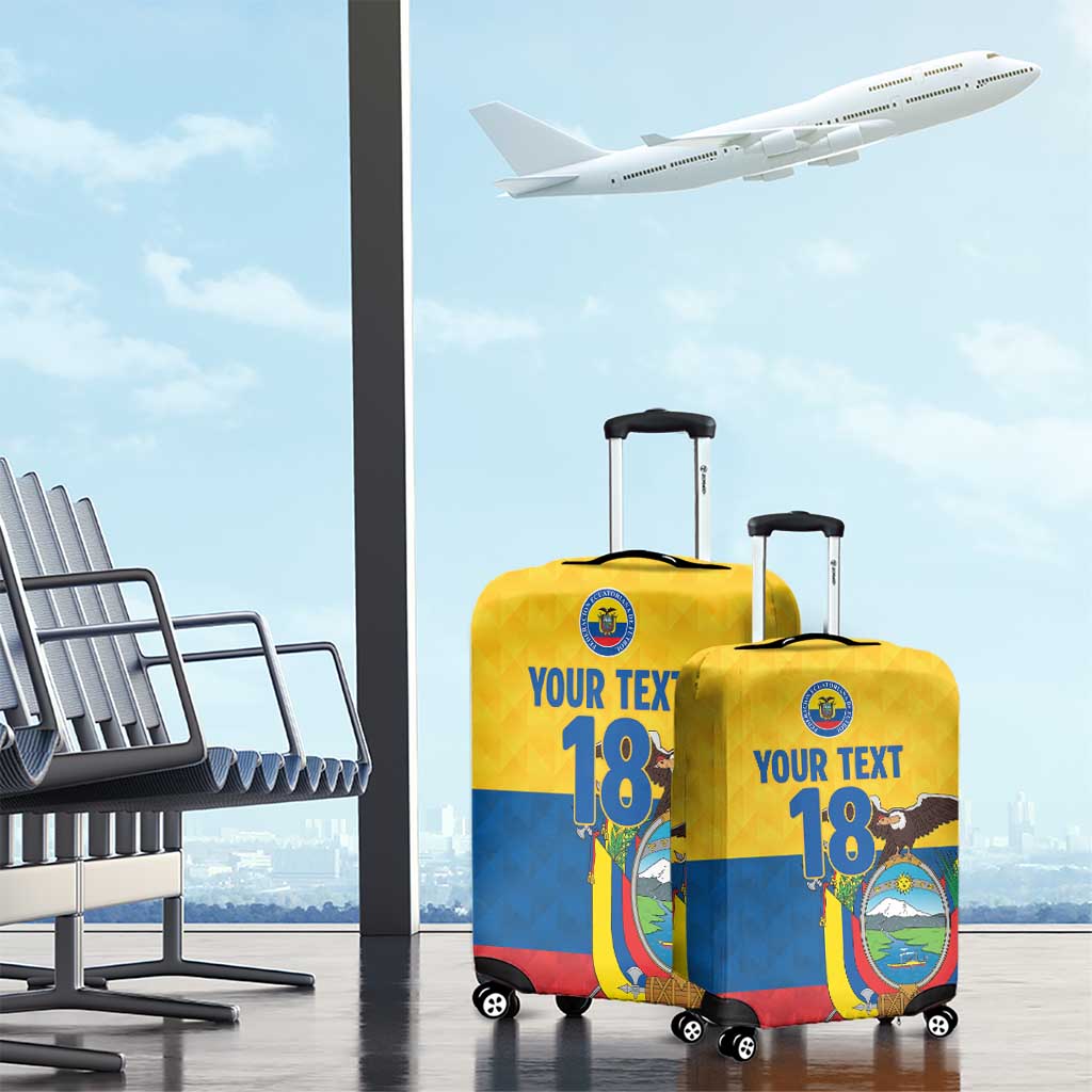 Ecuador Football Custom Luggage Cover La Tricolor Pride - Wonder Print Shop