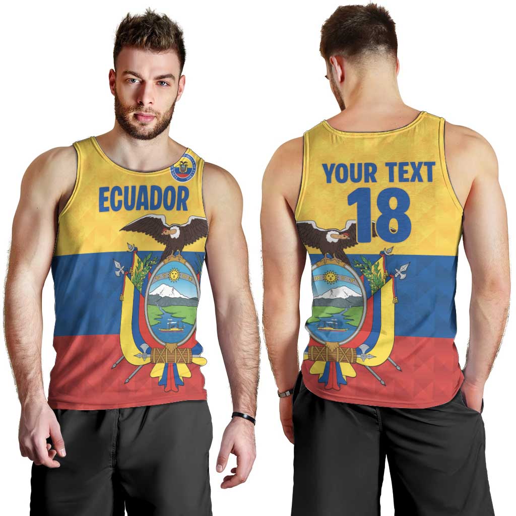 Ecuador Football Custom Men Tank Top La Tricolor Pride - Wonder Print Shop