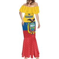 Ecuador Football Custom Mermaid Dress La Tricolor Pride - Wonder Print Shop