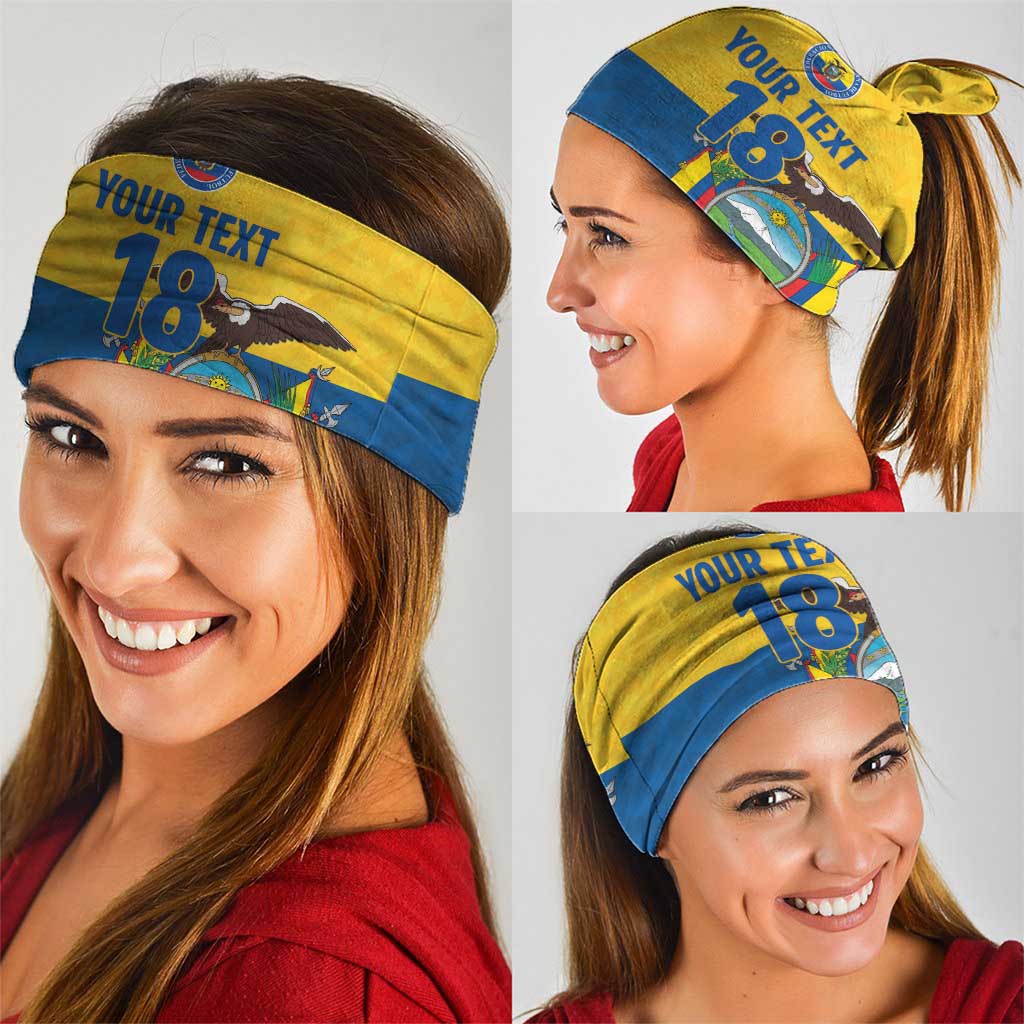 Ecuador Football Custom Neck Gaiter La Tricolor Pride - Wonder Print Shop