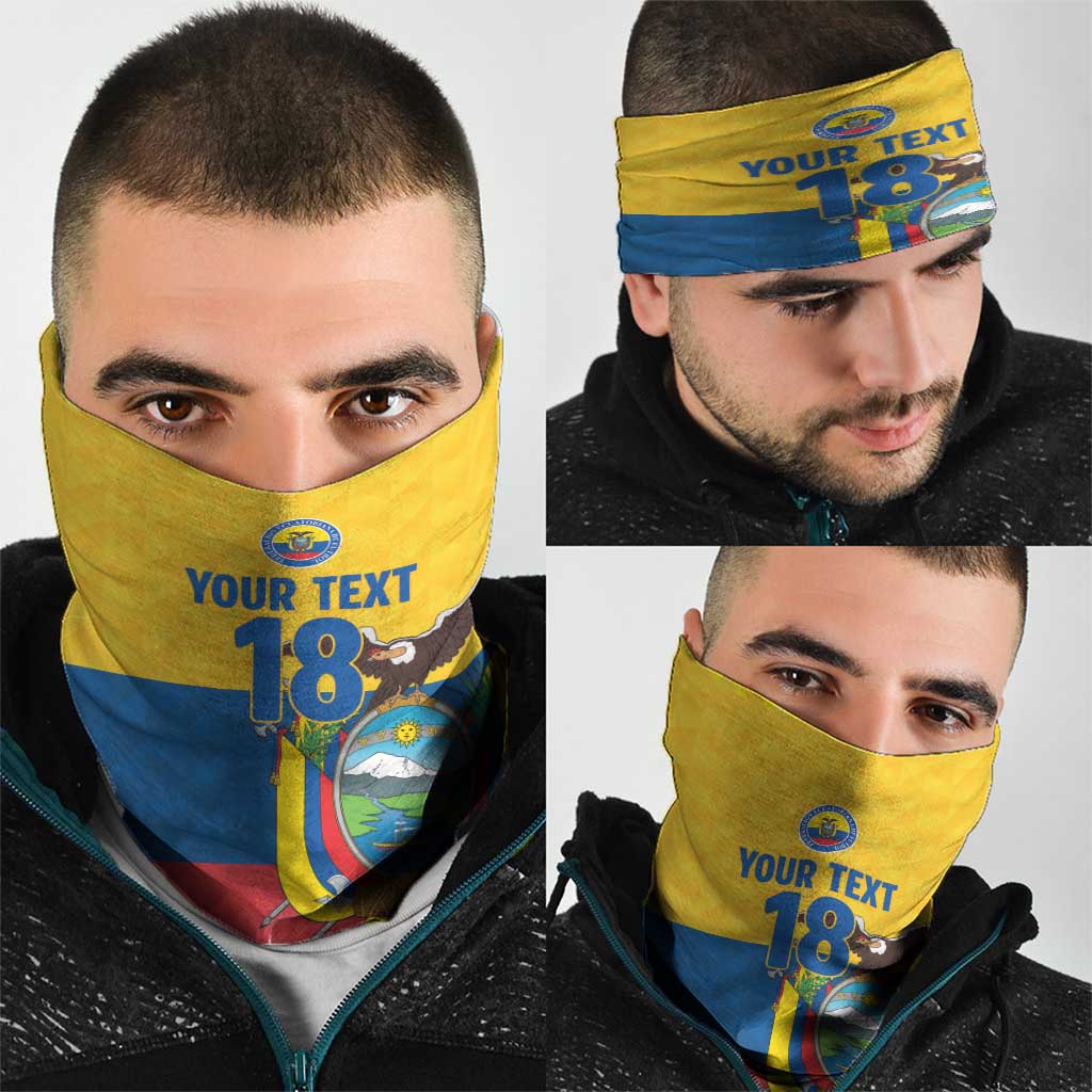 Ecuador Football Custom Neck Gaiter La Tricolor Pride - Wonder Print Shop