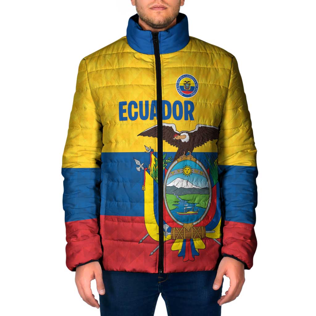 Ecuador Football Custom Padded Jacket La Tricolor Pride - Wonder Print Shop