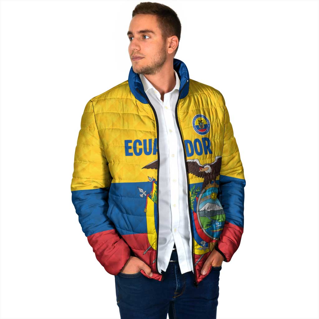 Ecuador Football Custom Padded Jacket La Tricolor Pride - Wonder Print Shop