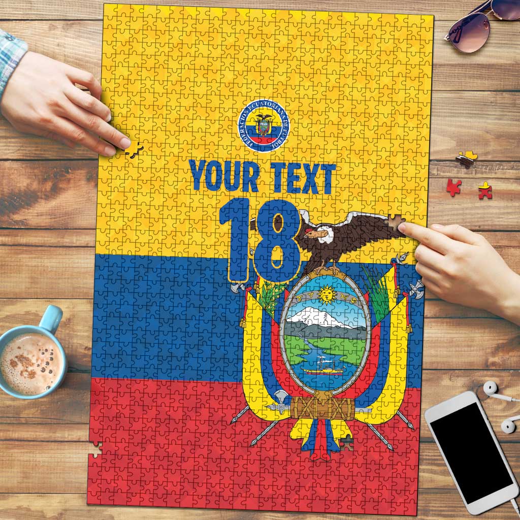 Ecuador Football Custom Puzzle La Tricolor Pride - Wonder Print Shop