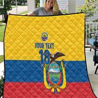 Ecuador Football Custom Quilt La Tricolor Pride - Wonder Print Shop
