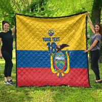 Ecuador Football Custom Quilt La Tricolor Pride - Wonder Print Shop