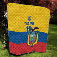 Ecuador Football Custom Quilt La Tricolor Pride - Wonder Print Shop