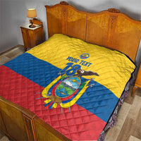 Ecuador Football Custom Quilt La Tricolor Pride - Wonder Print Shop