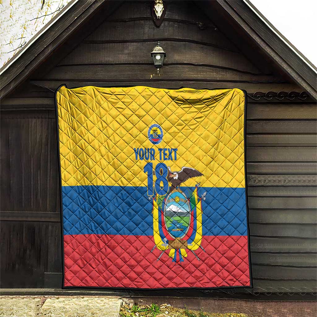 Ecuador Football Custom Quilt La Tricolor Pride - Wonder Print Shop