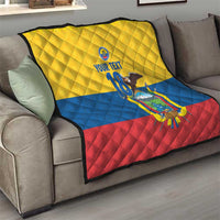 Ecuador Football Custom Quilt La Tricolor Pride - Wonder Print Shop