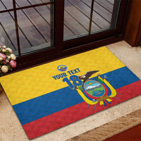 Ecuador Football Custom Rubber Doormat La Tricolor Pride - Wonder Print Shop