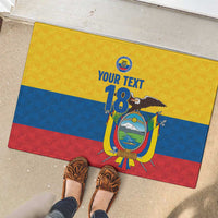 Ecuador Football Custom Rubber Doormat La Tricolor Pride - Wonder Print Shop
