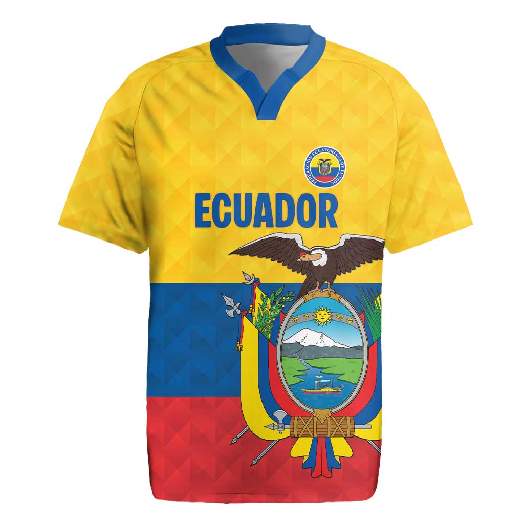 Ecuador Football Custom Rugby Jersey La Tricolor Pride - Wonder Print Shop