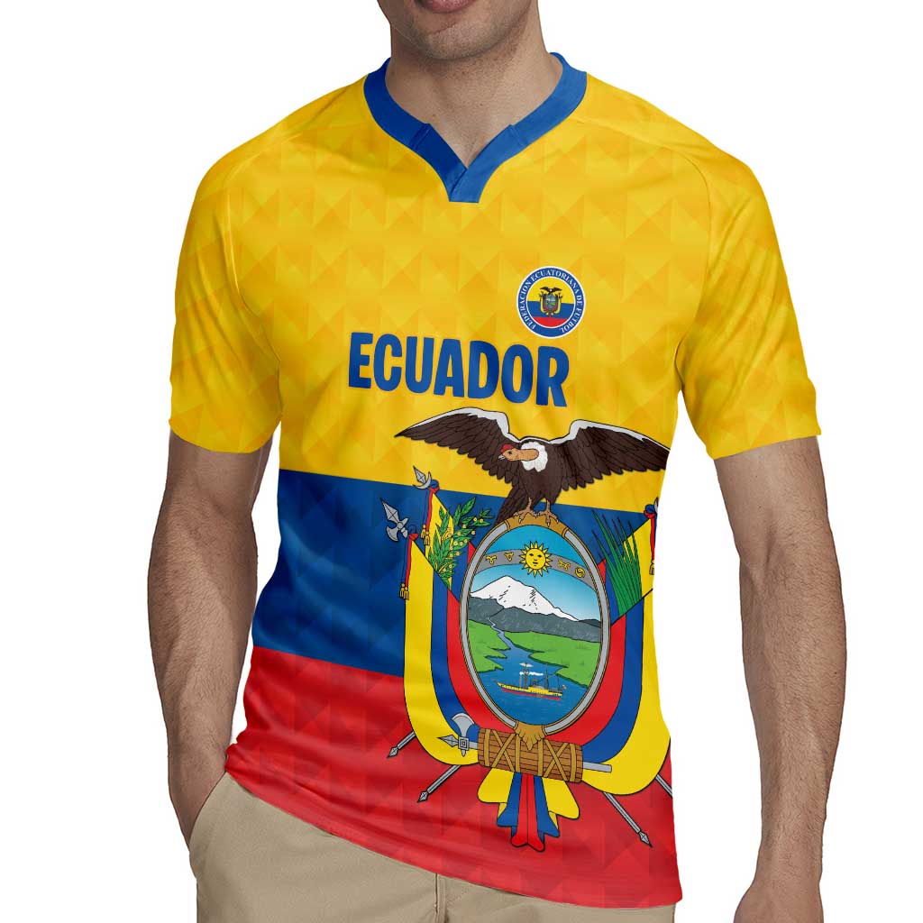 Ecuador Football Custom Rugby Jersey La Tricolor Pride - Wonder Print Shop