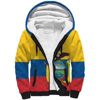 Ecuador Football Custom Sherpa Hoodie La Tricolor Pride - Wonder Print Shop