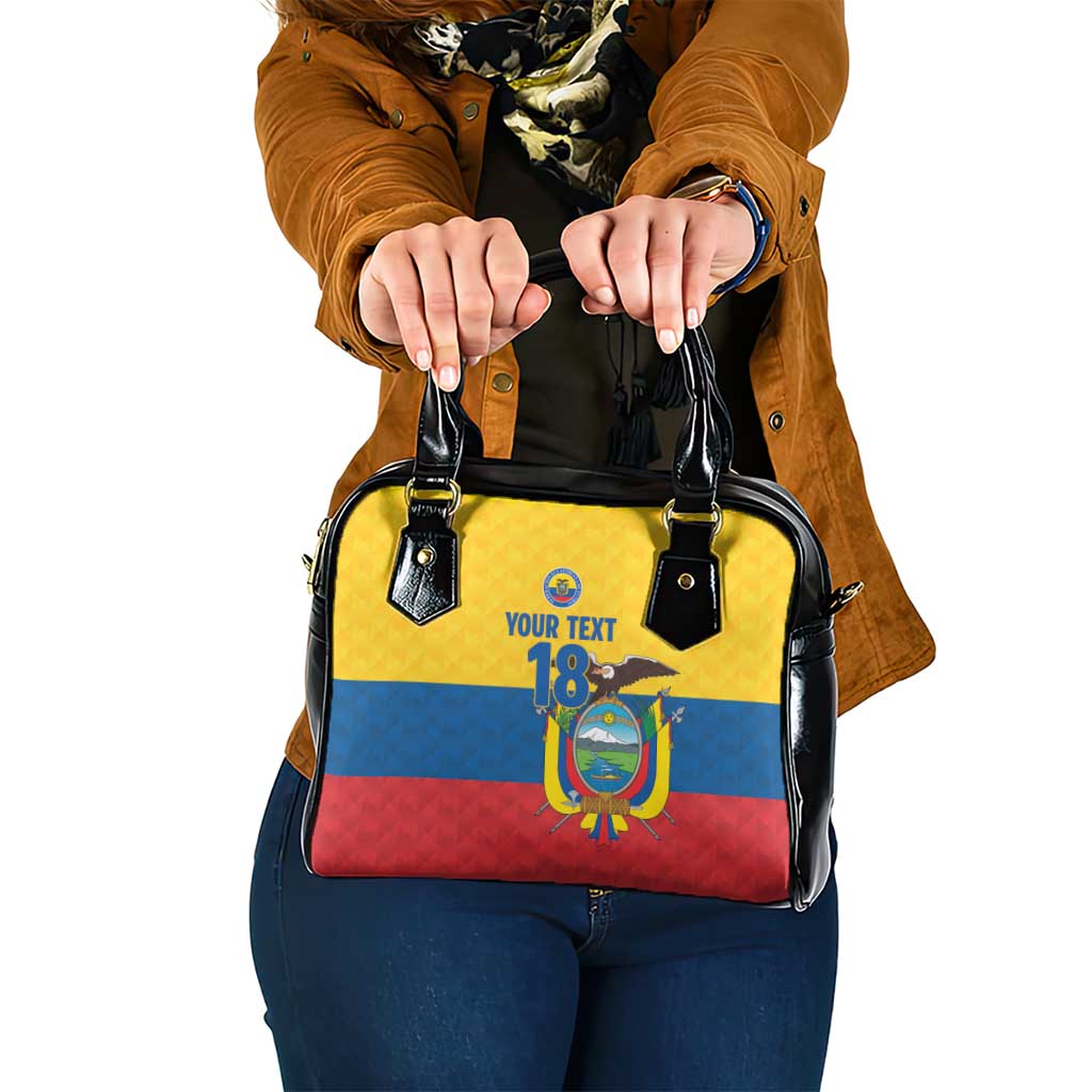 Ecuador Football Custom Shoulder Handbag La Tricolor Pride - Wonder Print Shop