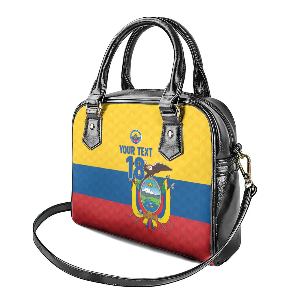 Ecuador Football Custom Shoulder Handbag La Tricolor Pride - Wonder Print Shop
