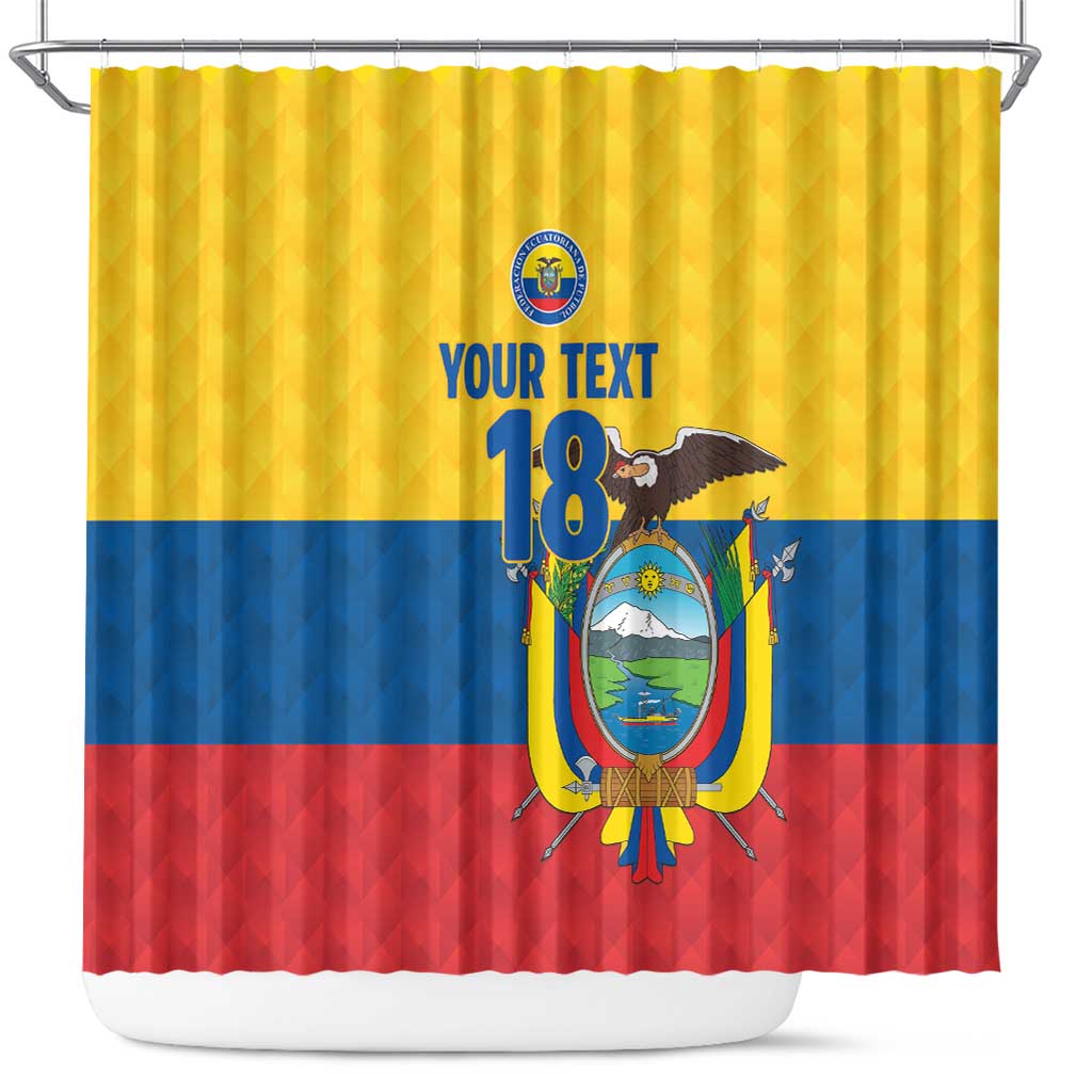 Ecuador Football Custom Shower Curtain La Tricolor Pride - Wonder Print Shop
