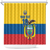 Ecuador Football Custom Shower Curtain La Tricolor Pride - Wonder Print Shop