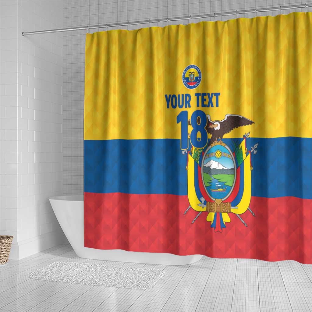 Ecuador Football Custom Shower Curtain La Tricolor Pride - Wonder Print Shop