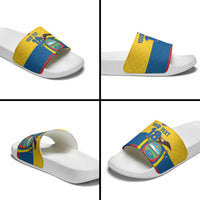 Ecuador Football Custom Slide Sandals La Tricolor Pride - Wonder Print Shop