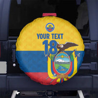 Ecuador Football Custom Spare Tire Cover La Tricolor Pride - Wonder Print Shop
