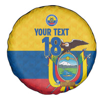 Ecuador Football Custom Spare Tire Cover La Tricolor Pride - Wonder Print Shop