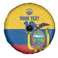 Ecuador Football Custom Spare Tire Cover La Tricolor Pride - Wonder Print Shop