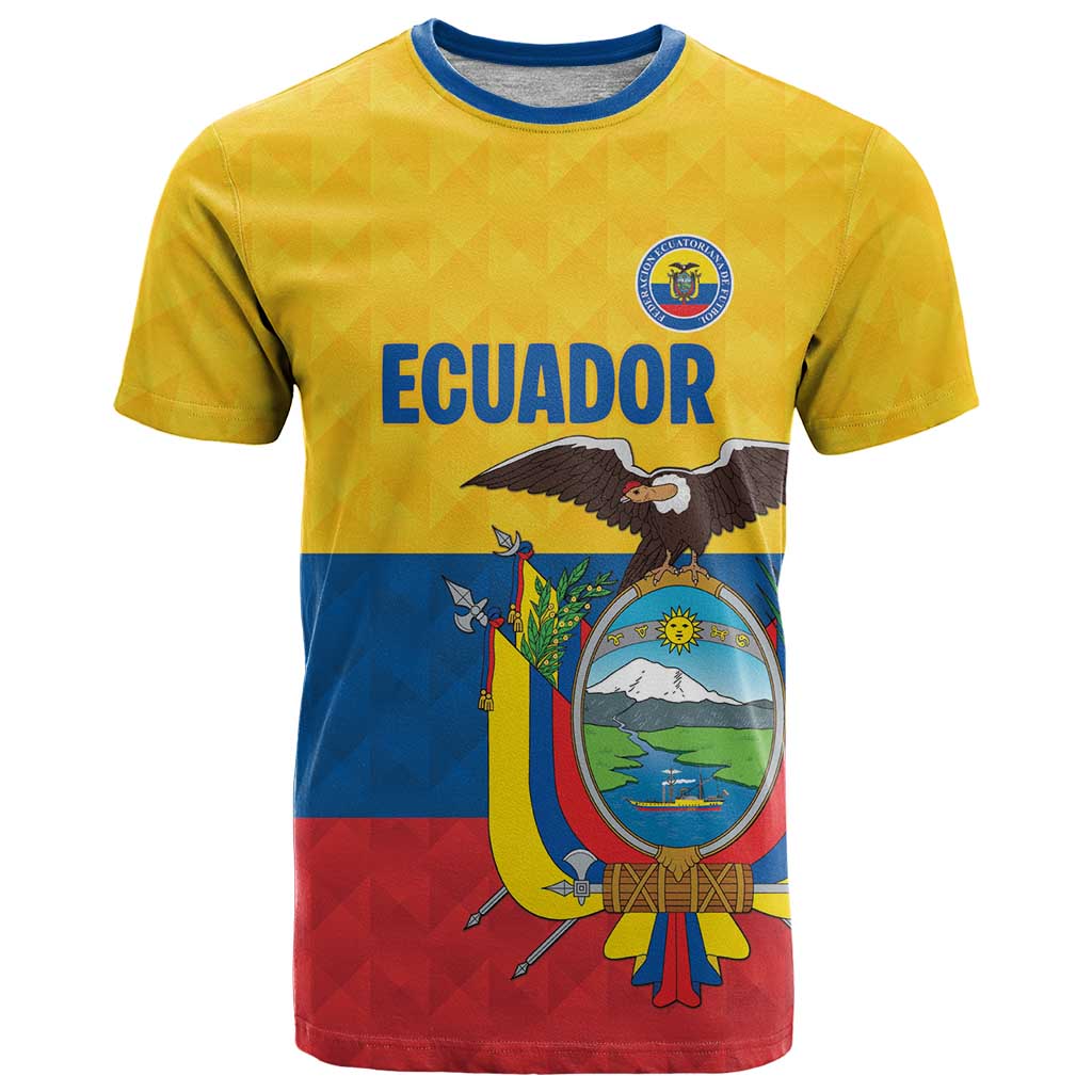 Ecuador Football Custom T Shirt La Tricolor Pride - Wonder Print Shop