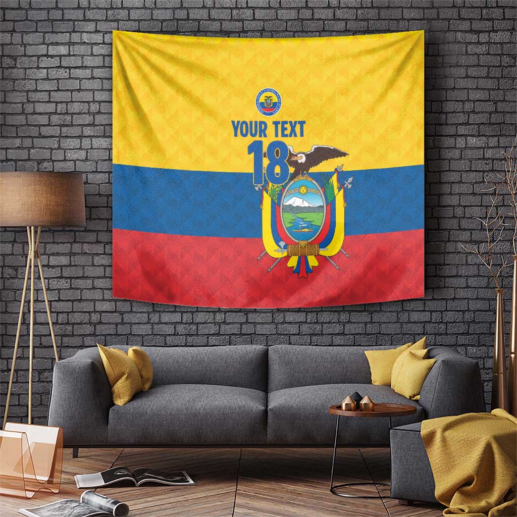 Ecuador Football Custom Tapestry La Tricolor Pride - Wonder Print Shop