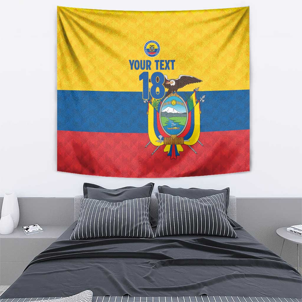 Ecuador Football Custom Tapestry La Tricolor Pride - Wonder Print Shop