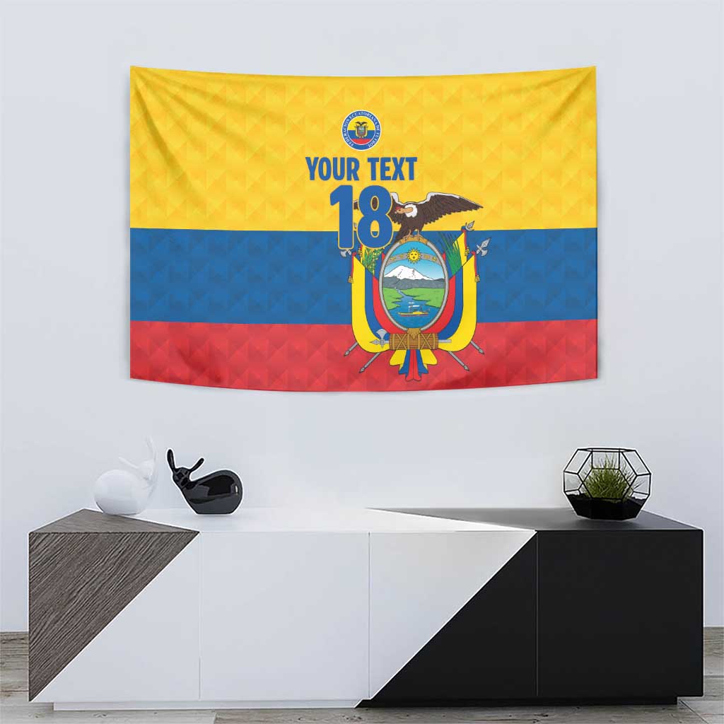Ecuador Football Custom Tapestry La Tricolor Pride - Wonder Print Shop